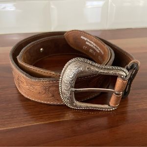Wrangler leather cowgirl belt